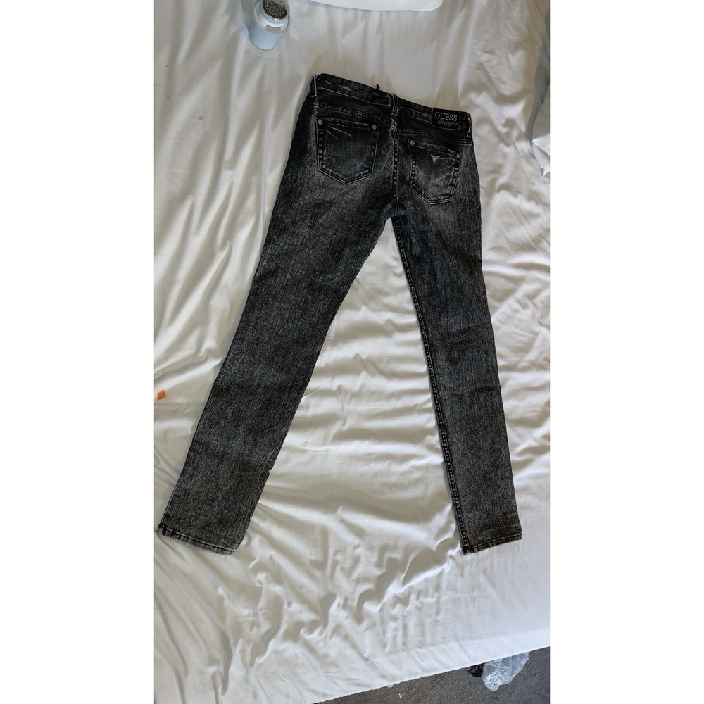 Guess Jeans Los Angeles Black Acid Wash Women's Size 28 Skinny Stretch Jeans - Picture 8 of 11
